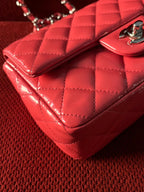 Chanel Timeless Classic flap mini rectangle patent pink
