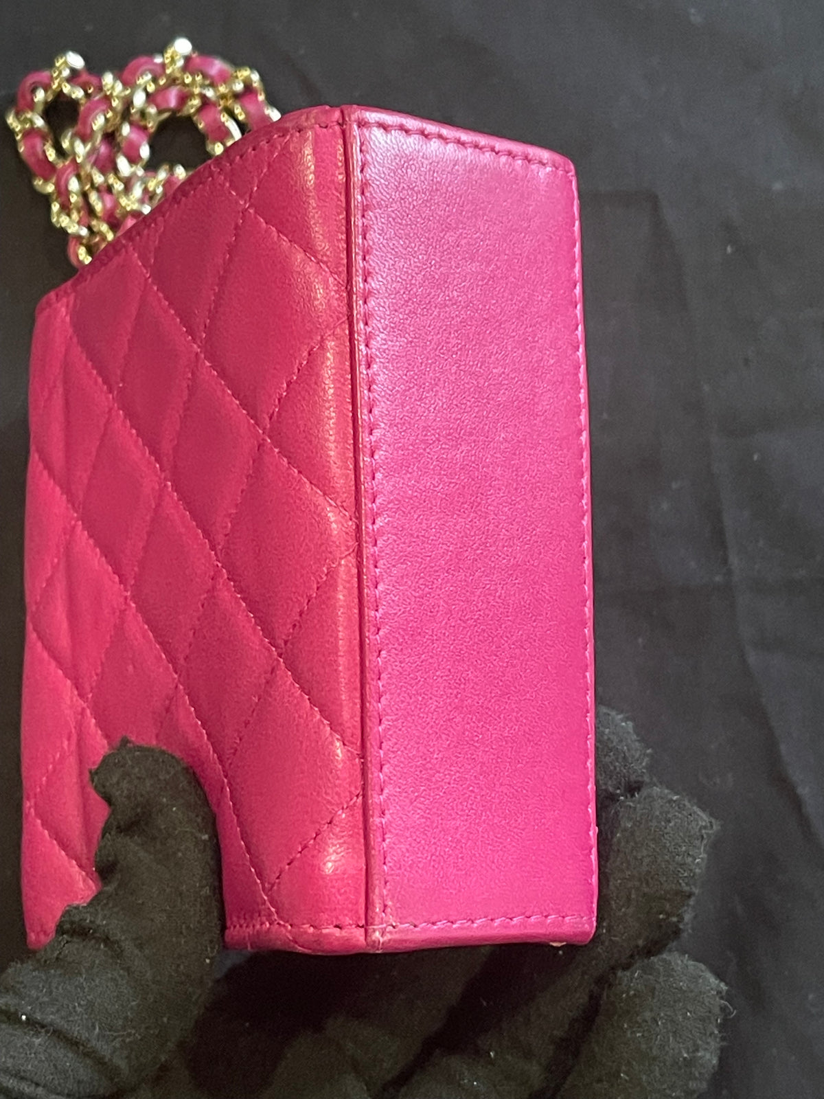 chanel small bag gold hardware pink