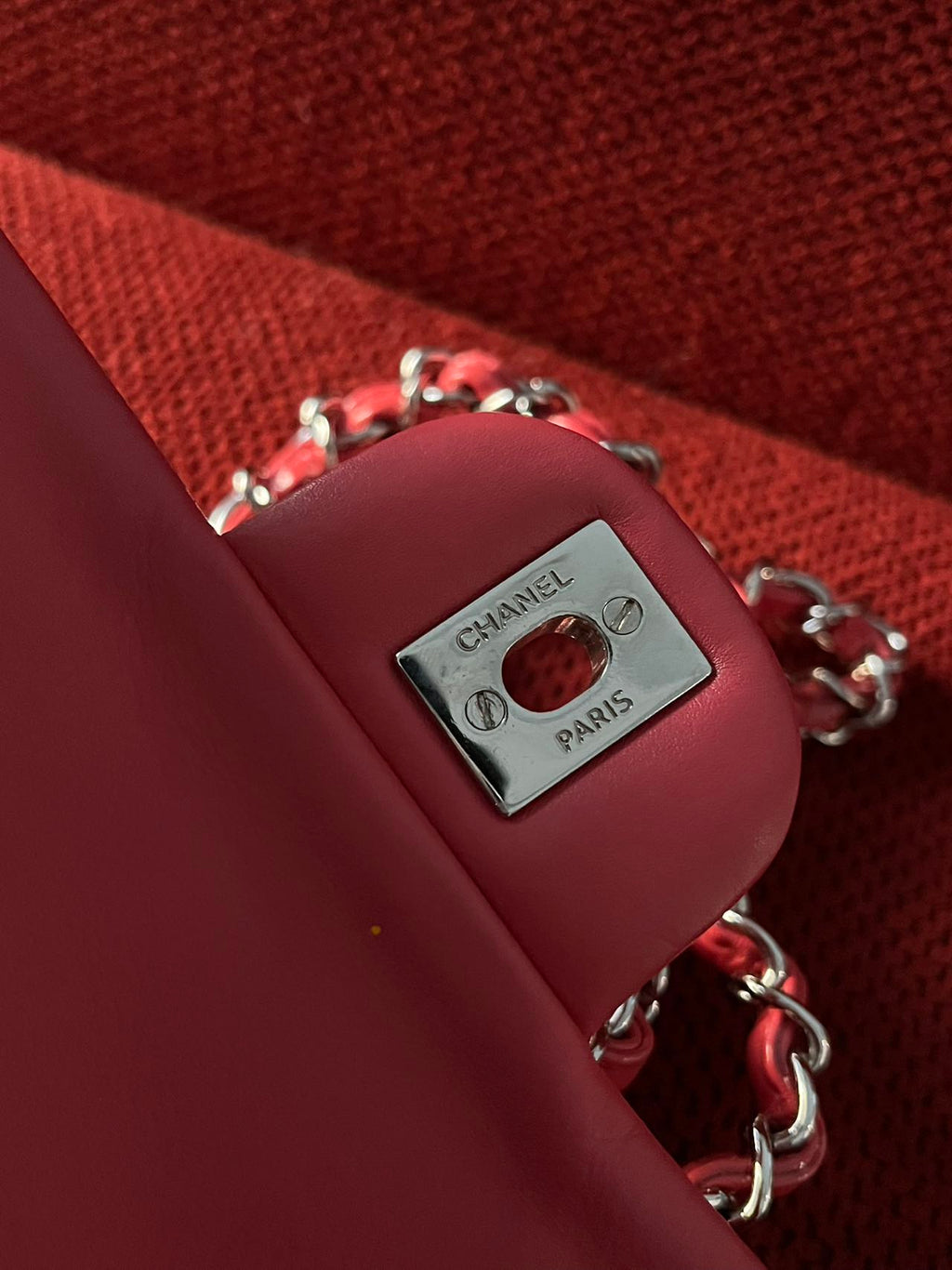 Chanel Timeless Classic flap mini rectangle patent pink