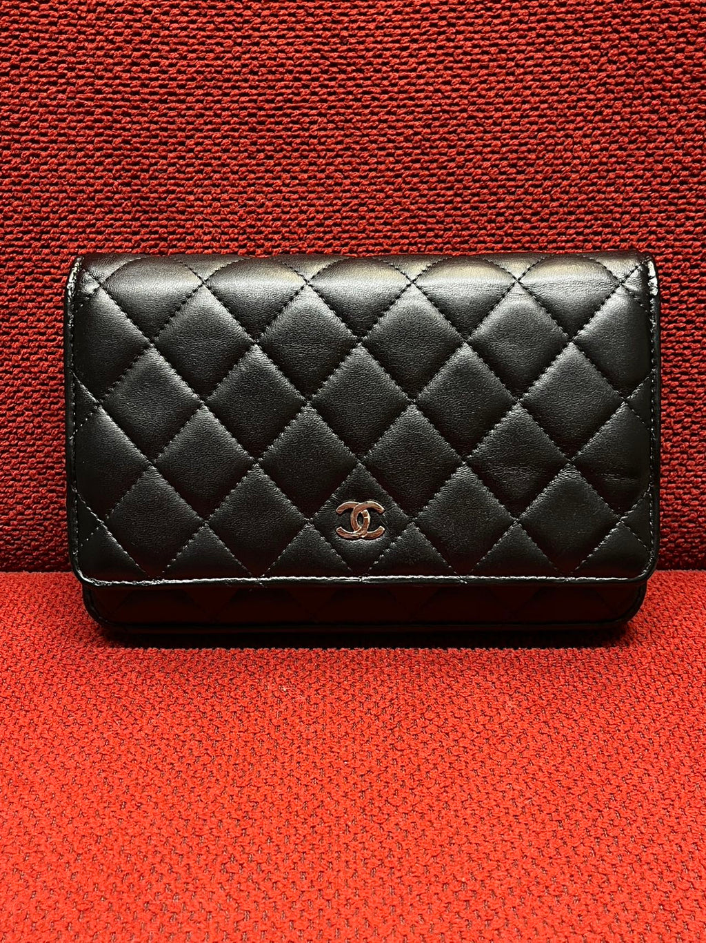 Chanel Timeless Wallet On Chain WOC lambskin silver hardware
