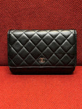 Chanel Timeless Wallet On Chain WOC lambskin silver hardware