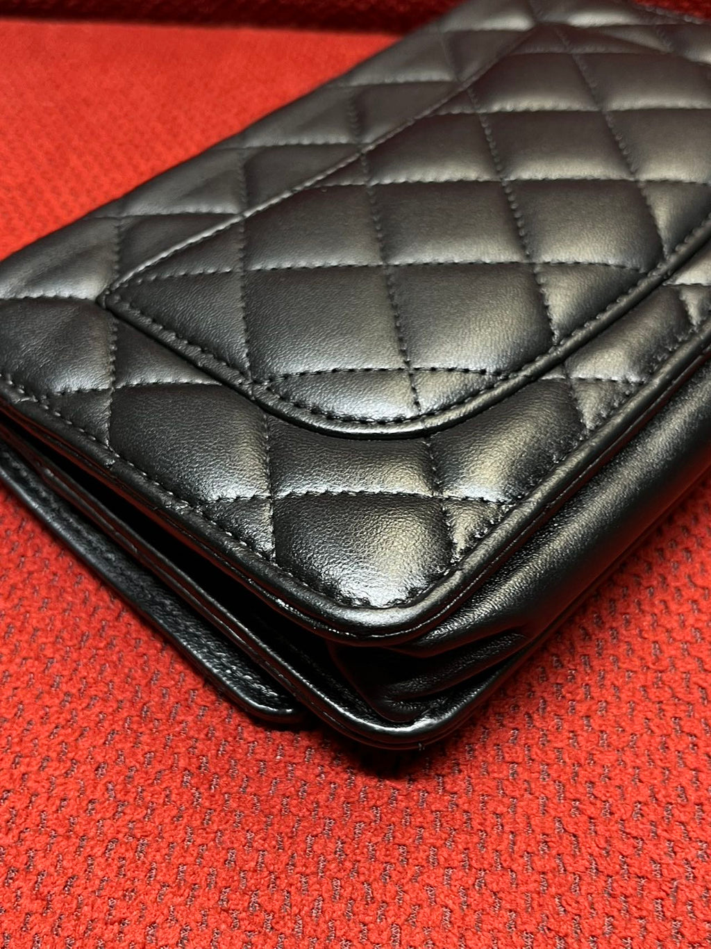 Chanel Timeless Wallet On Chain WOC lambskin silver hardware
