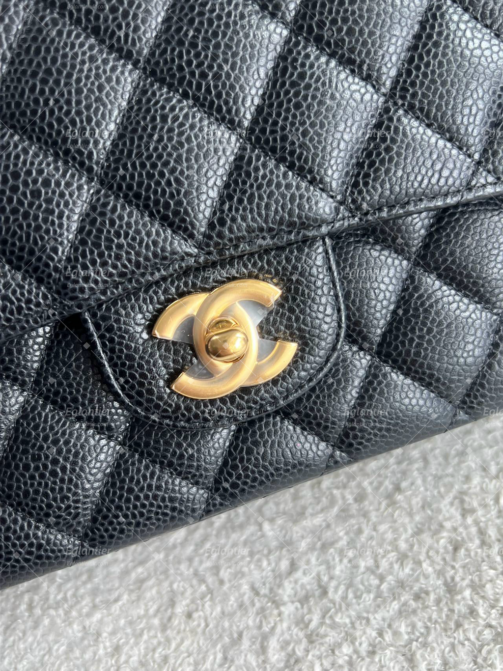 Chanel Timeless Classic Double Flap | Medium | Black Caviar | Gold Hardware | Pre-Owned|