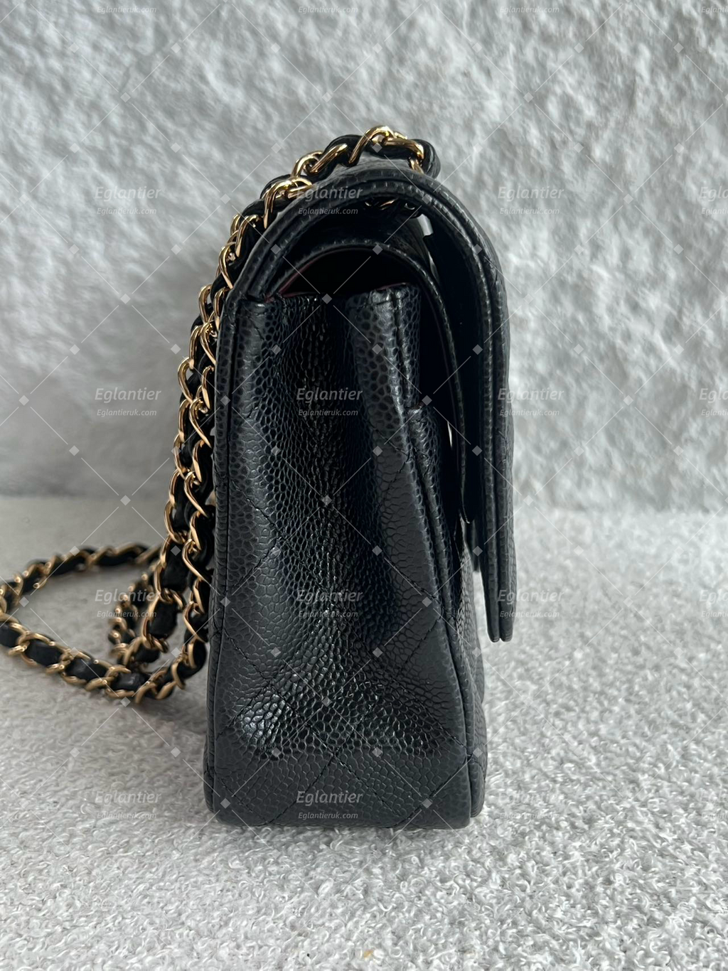 Chanel Timeless Classic Double Flap | Medium | Black Caviar | Gold Hardware | Pre-Owned|