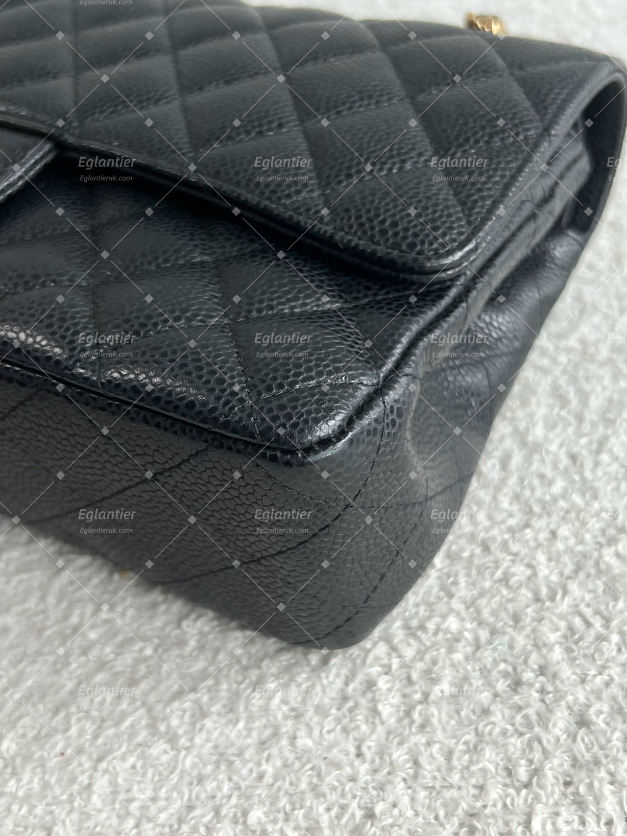 Chanel Timeless Classic Double Flap | Medium | Black Caviar | Gold Hardware | Pre-Owned|