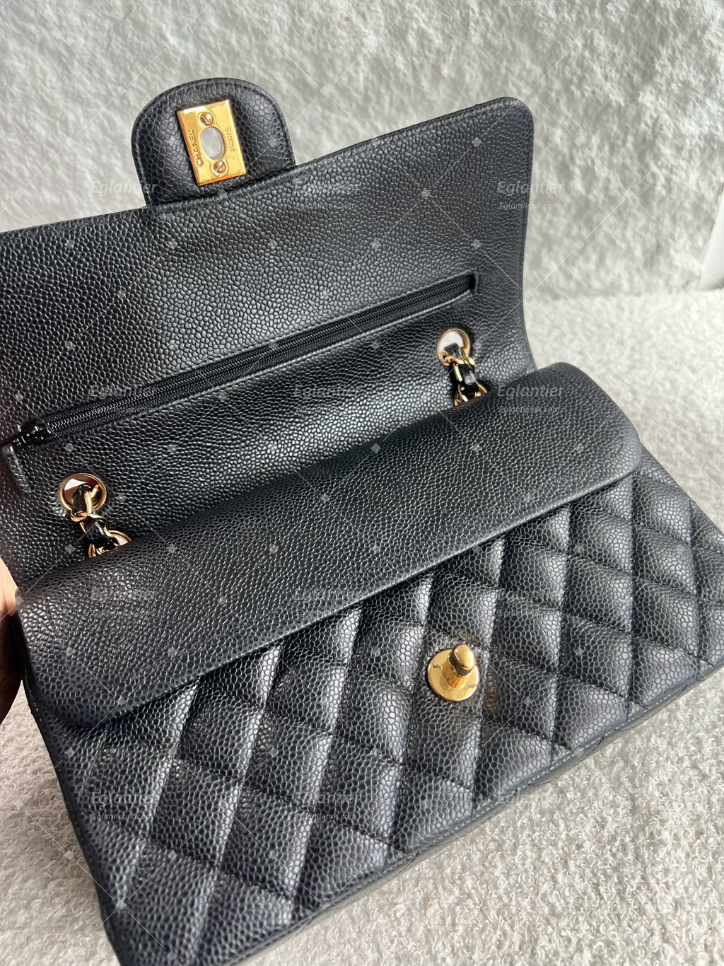 Chanel Timeless Classic Double Flap | Medium | Black Caviar | Gold Hardware | Pre-Owned|