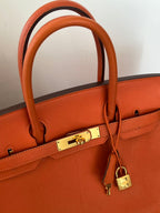 Hermès Birkin 30 Orange H Togo Leather Gold Hardware | Authentic Pre-Owned