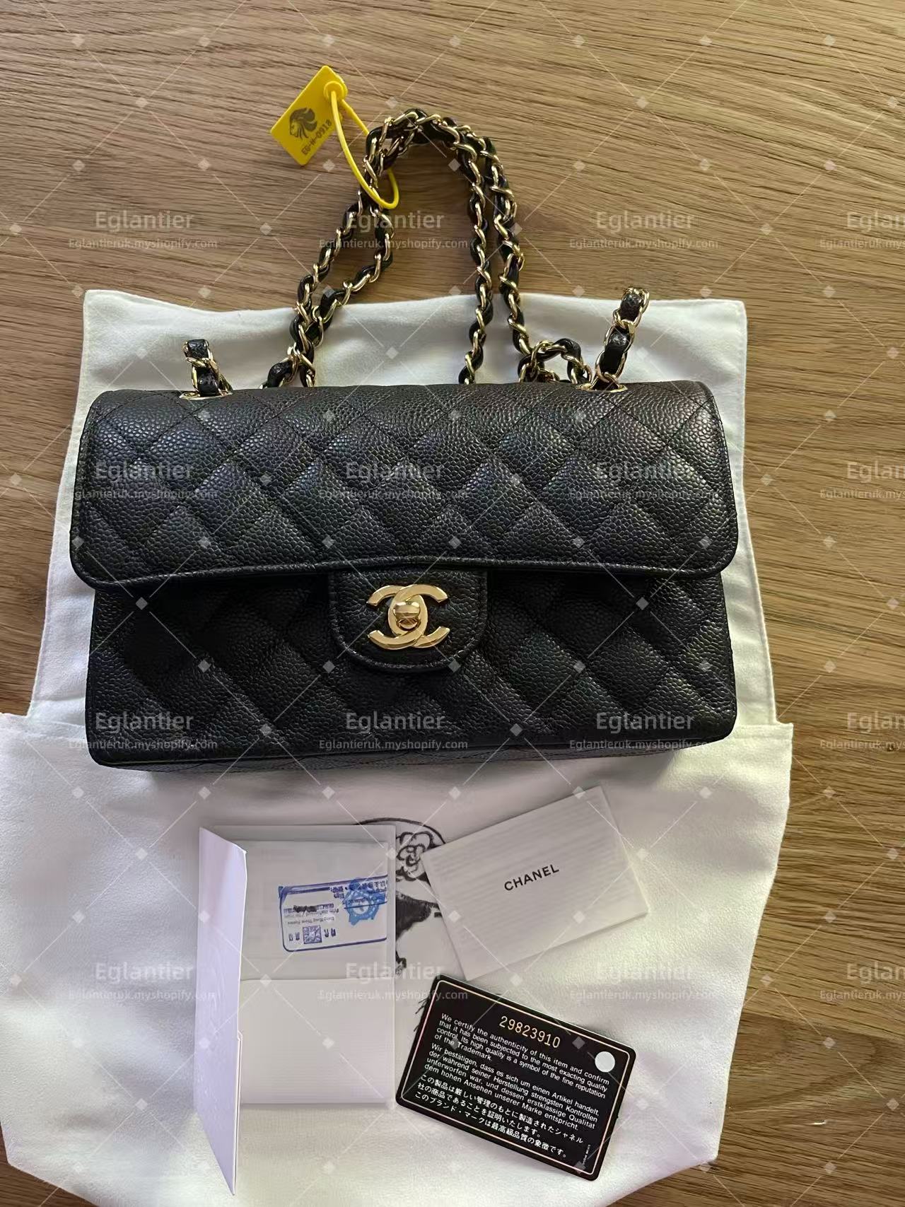 Chanel Timeless Classic Double flap small caviar black gold hardware
