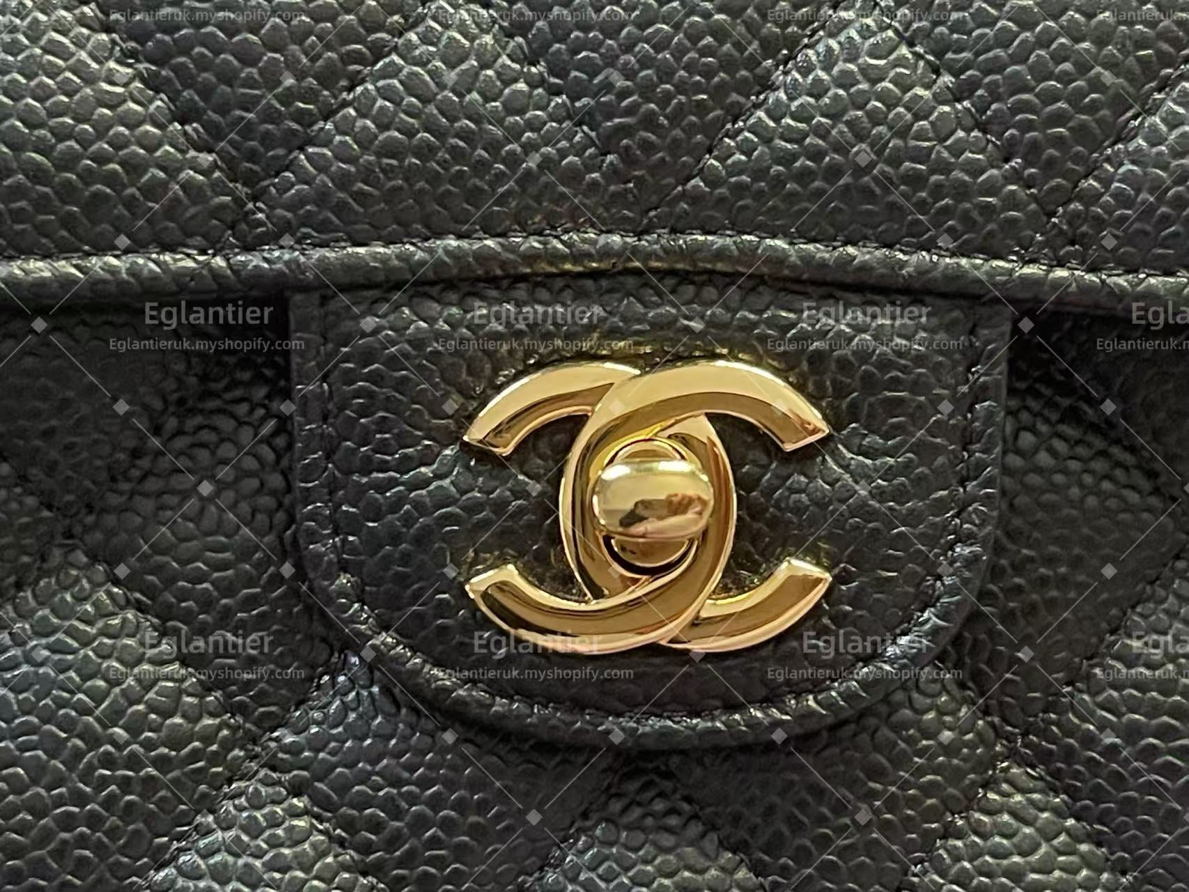 Chanel Timeless Classic Double flap small caviar black gold hardware