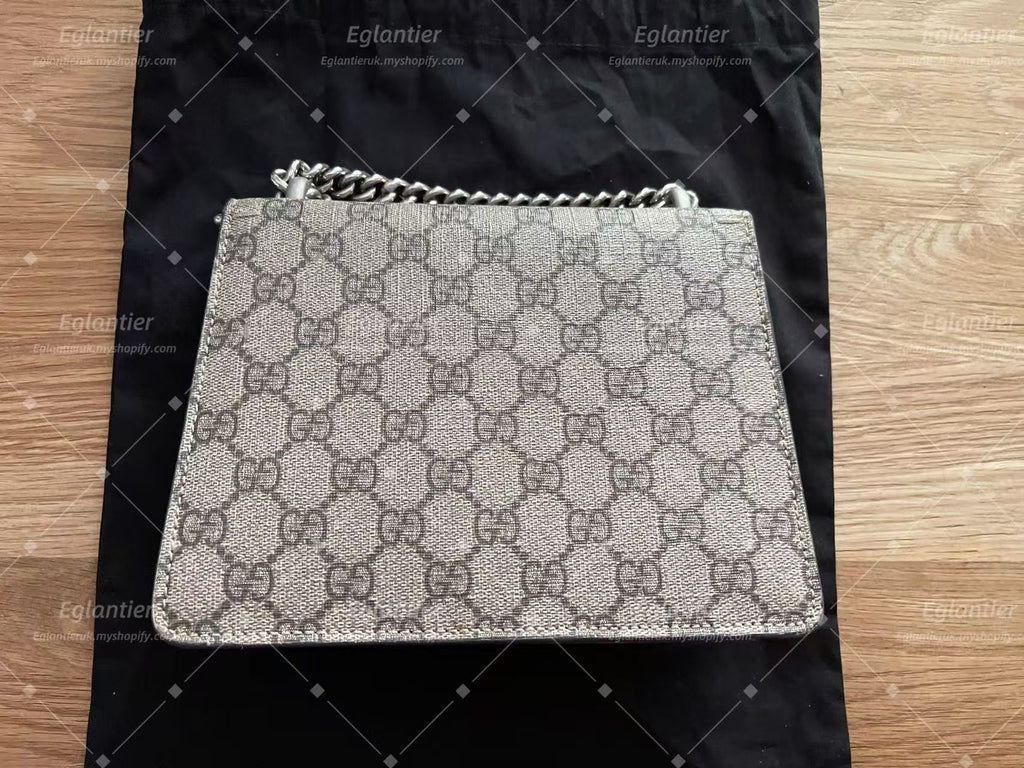 Gucci Dionysus GG Shoulder Bag Small Beige/Ebony Canvas