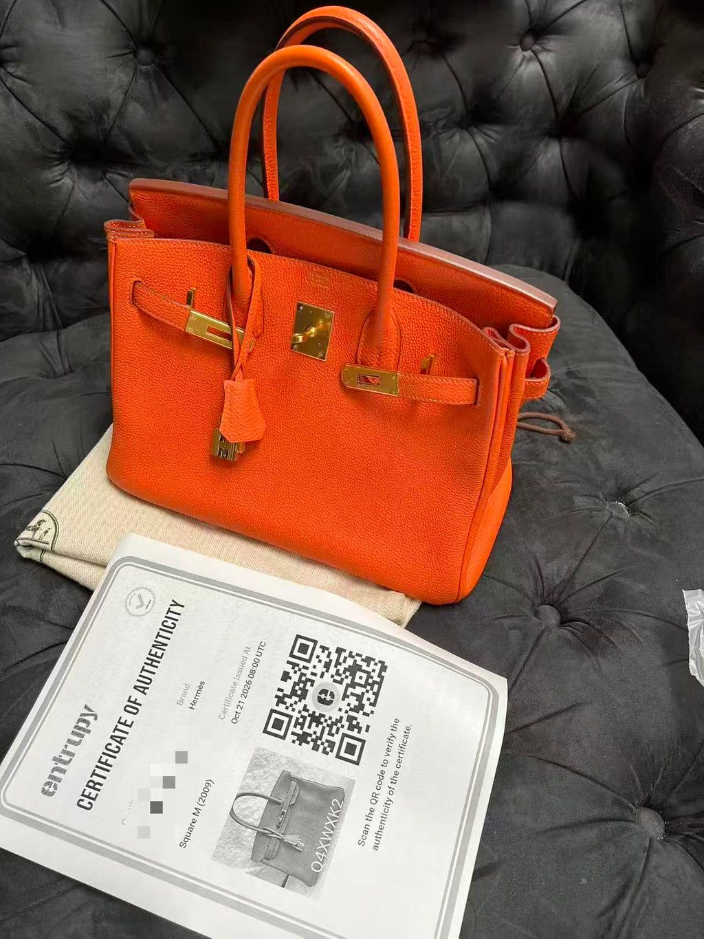 Hermès Birkin 30 Orange H Togo Leather Gold Hardware | Authentic Pre-Owned