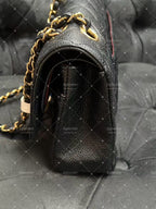 Chanel Timeless Classic Double Flap | Medium | Black Caviar | Gold Hardware | Pre-Owned| ID CARD