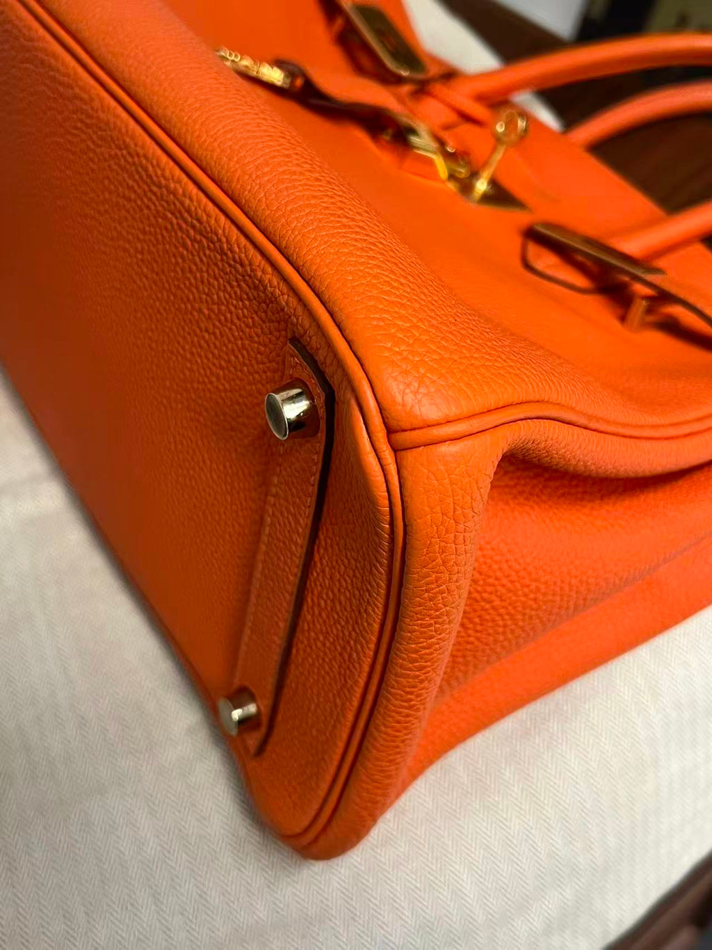 Hermès Birkin 30 Orange H Togo Leather Gold Hardware | Authentic Pre-Owned