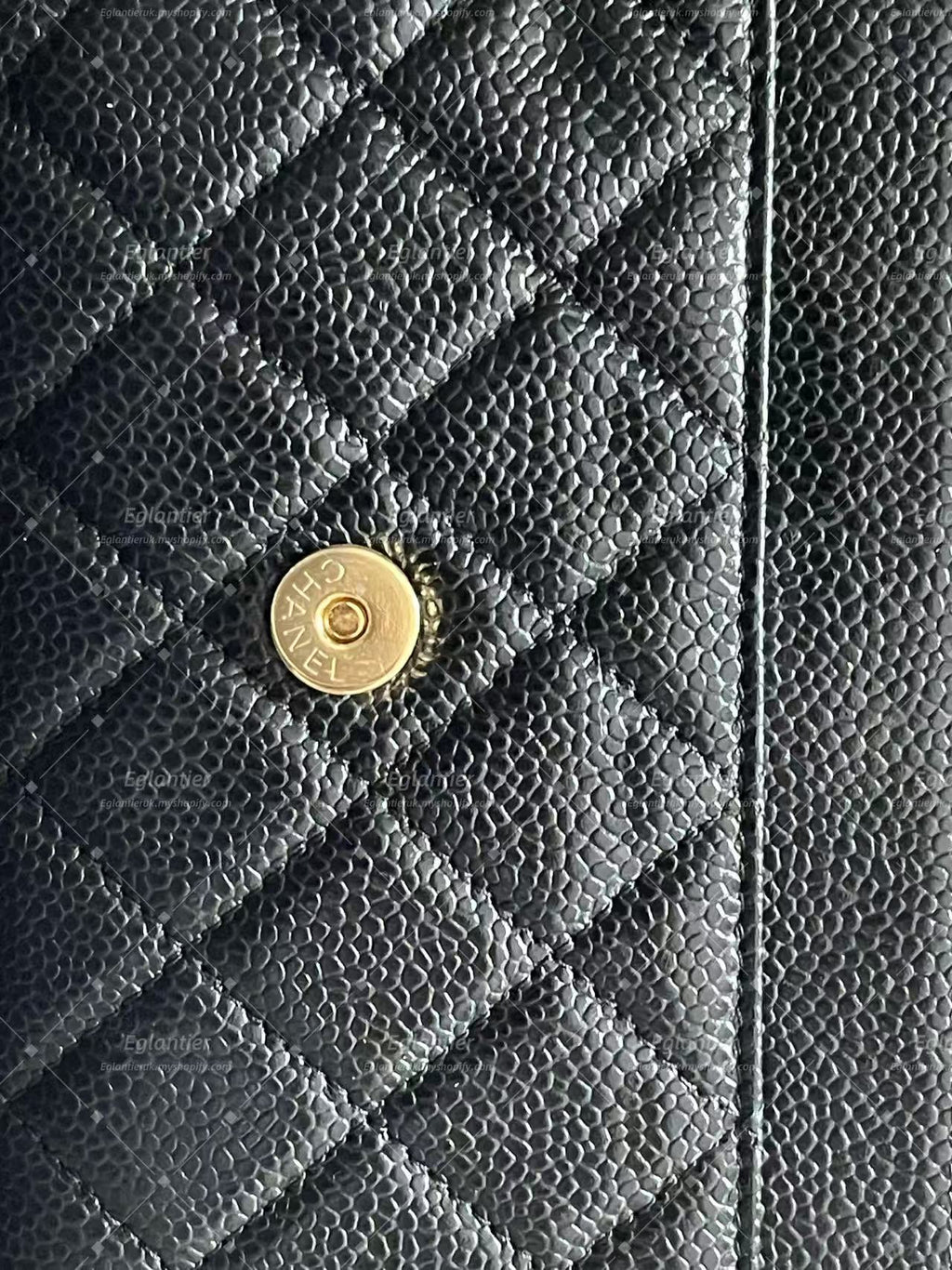 Chanel Timeless Wallet On Chain WOC caviar microchip gold hardware