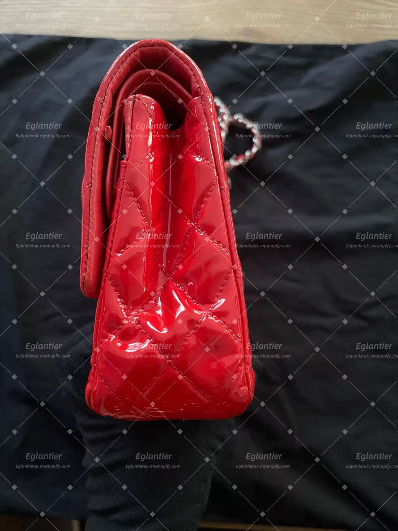 Chanel Timeless Classic Double flap medium patent red