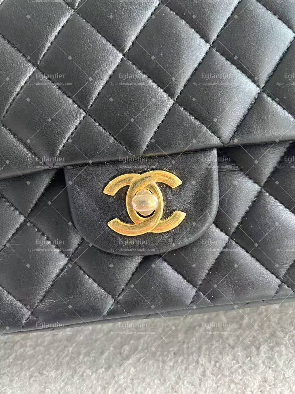 Chanel Timeless Classic double flap jumbo lambskin black gold hardware