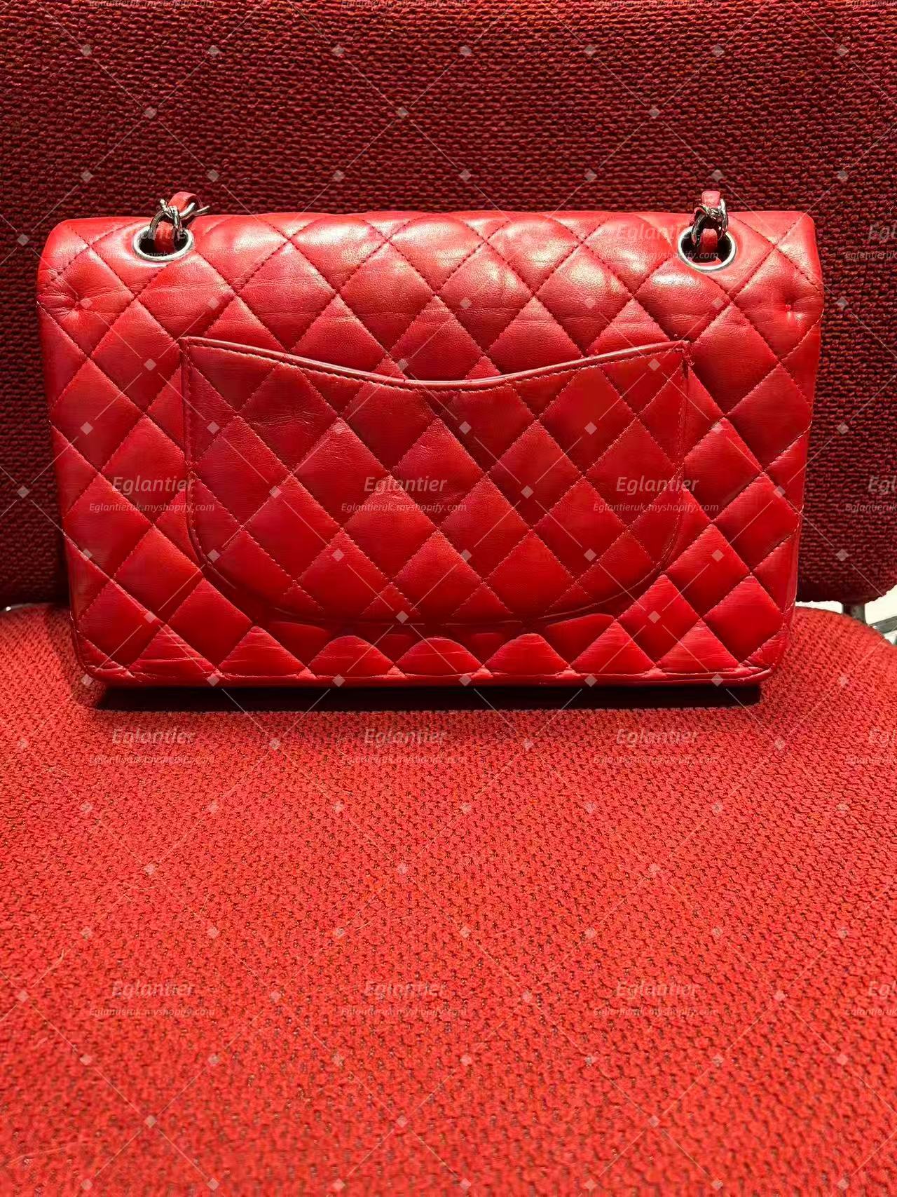 Chanel Timeless Classic double flap red lambskin medium