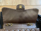 Chanel single flap bag Chocolate jumbo gold hardware lambskin