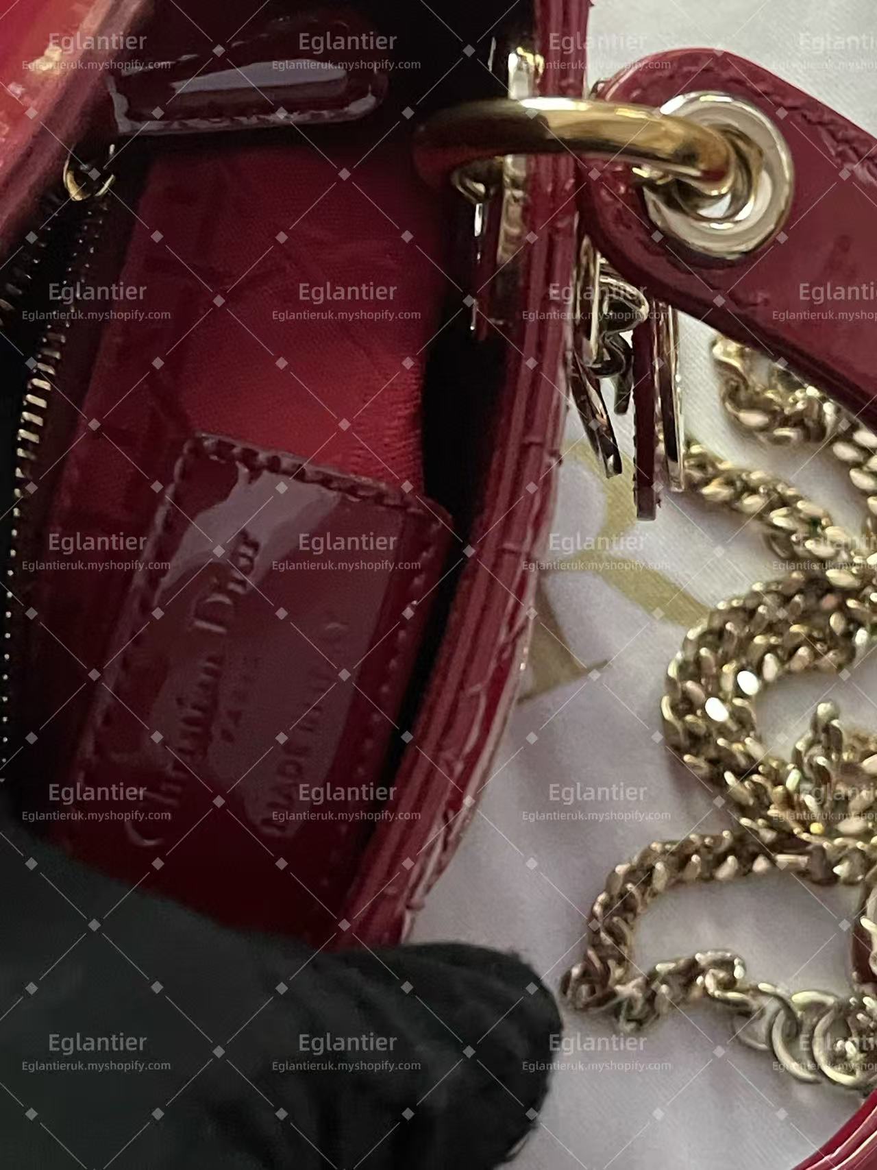Lady dior mini red bag-pre-owned bag