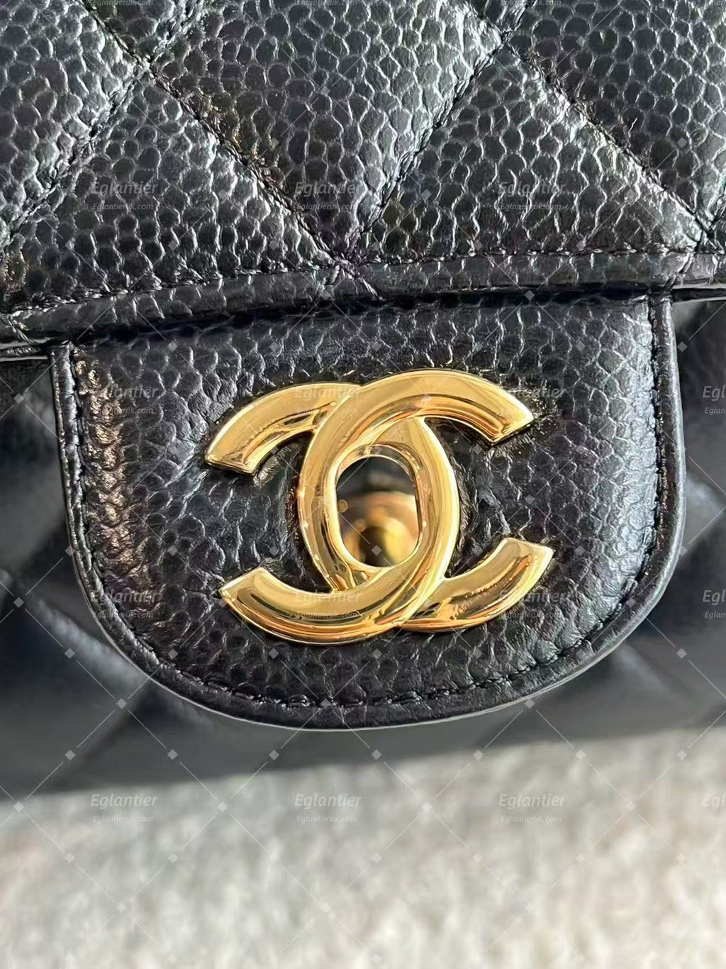 Chanel Classic Double Flap Bag | Small | Caviar Leather | Pre-Owned| ID Card receipt