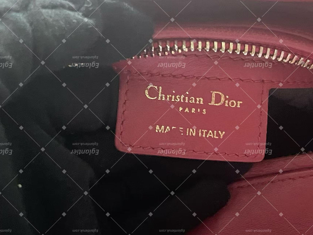 lady dior medium red lambskin