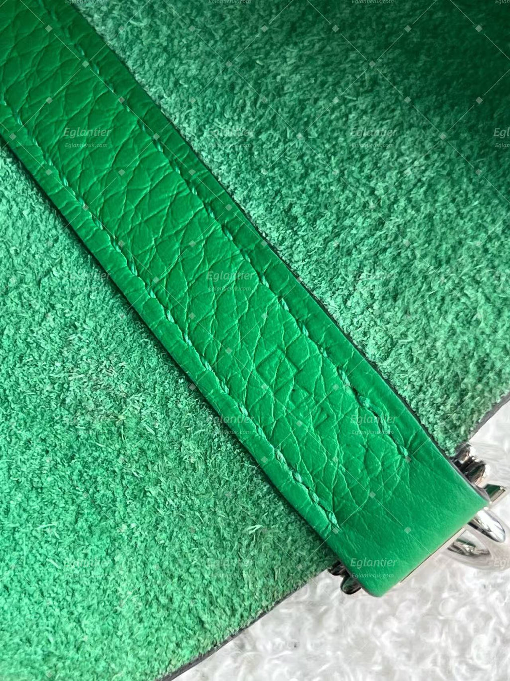 Hermès Picotin Lock 22 Green  Leather Palladium Hardware | Authentic Pre-Owned
