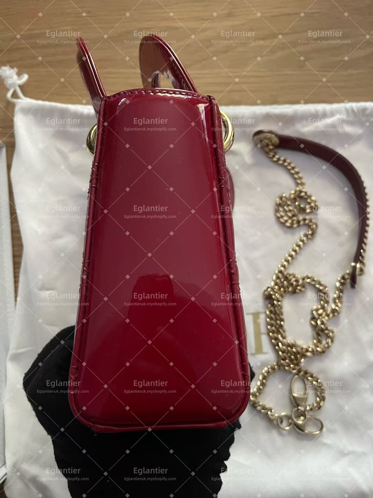 Lady dior mini red bag-pre-owned bag