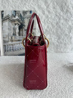 Lady dior mini red patent leather