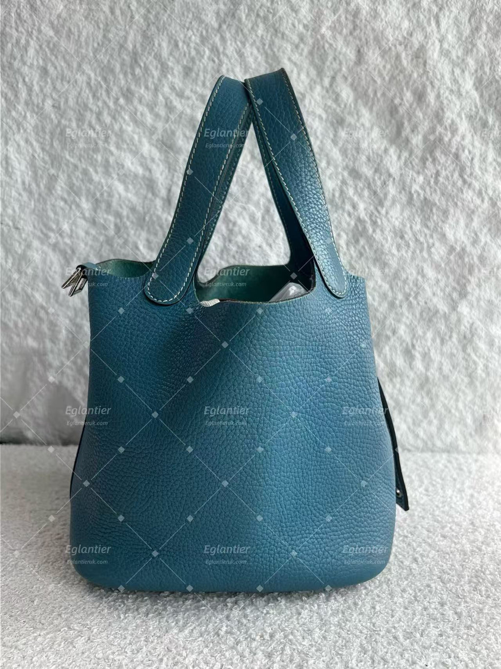 Hermès Picotin Lock 18 Blue Leather T Stamp Palladium Hardware| Authentic Pre-Owned