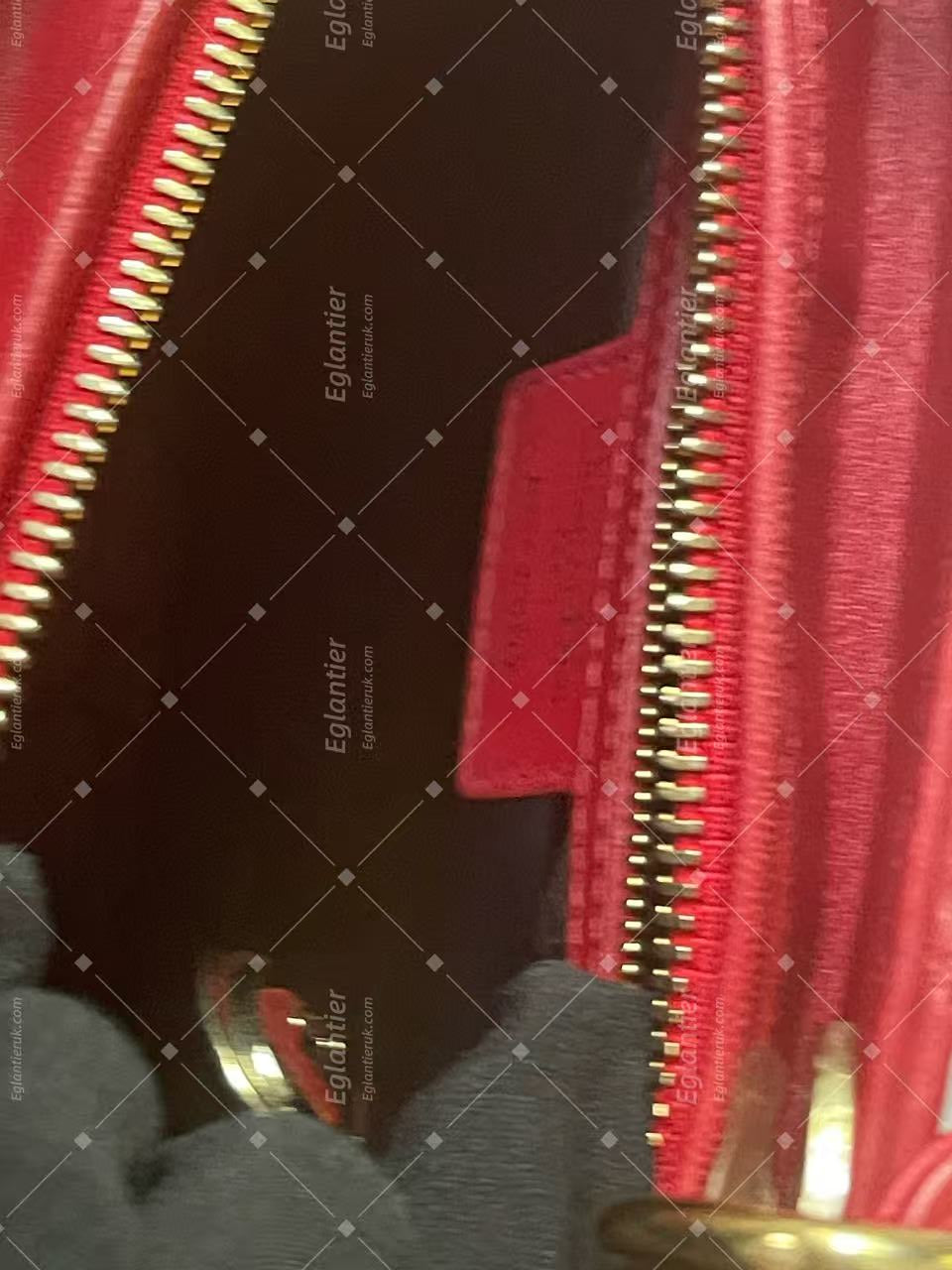 lady dior medium red lambskin