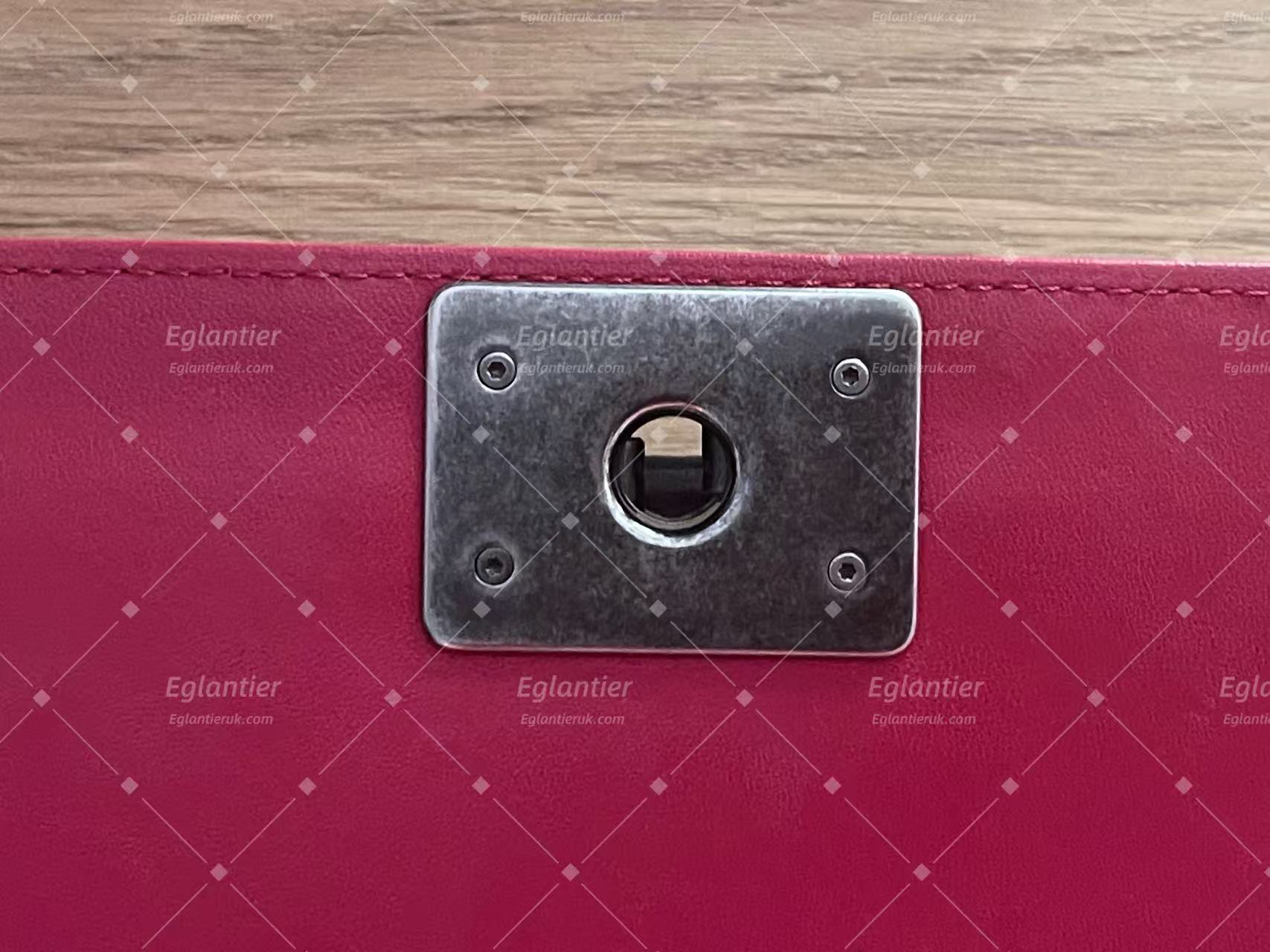 Chanel leboy flap bag medium pink lambskin silver hardware