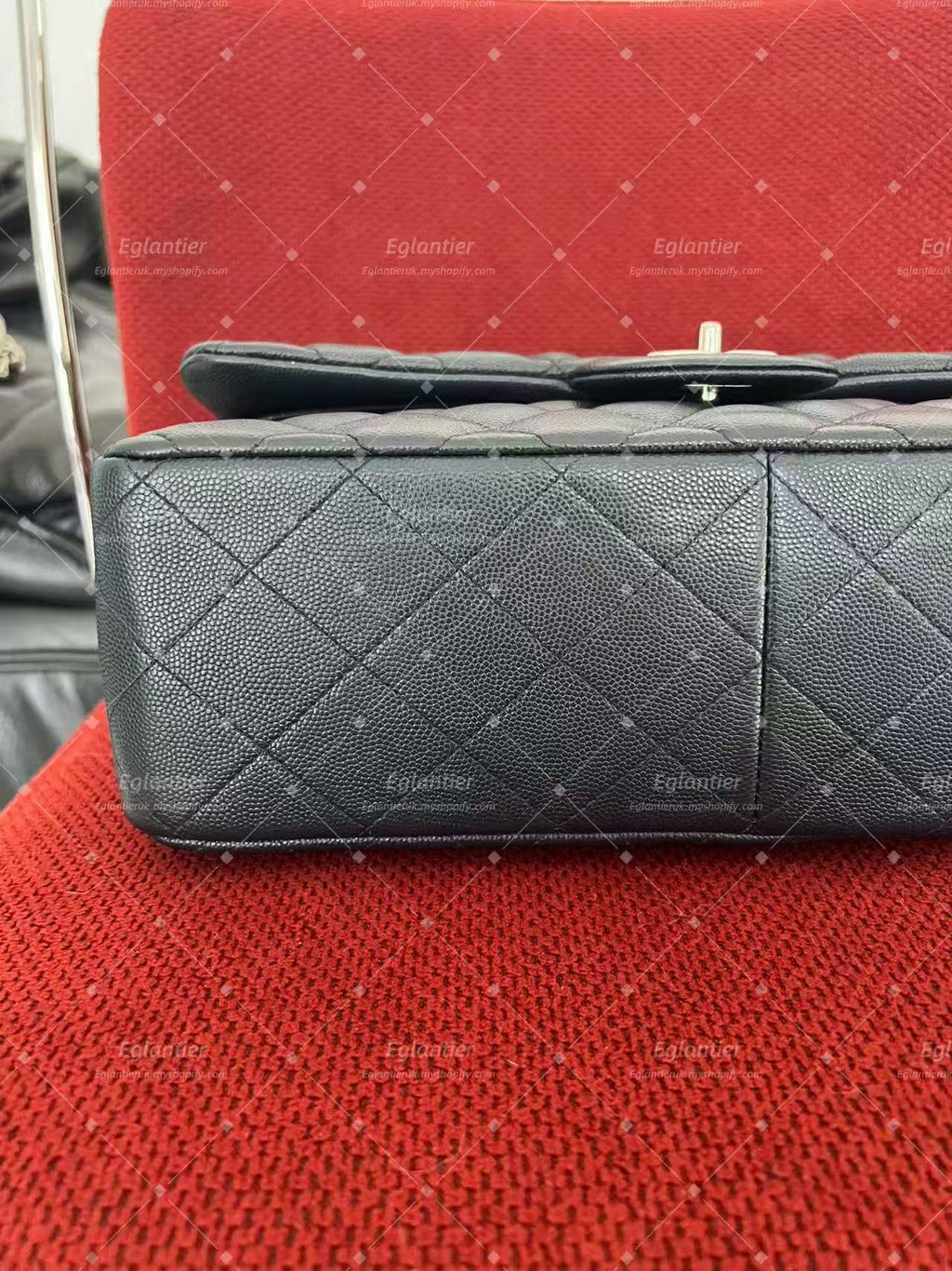 Chanel Timeless Classic double flap bag jumbo black caviar