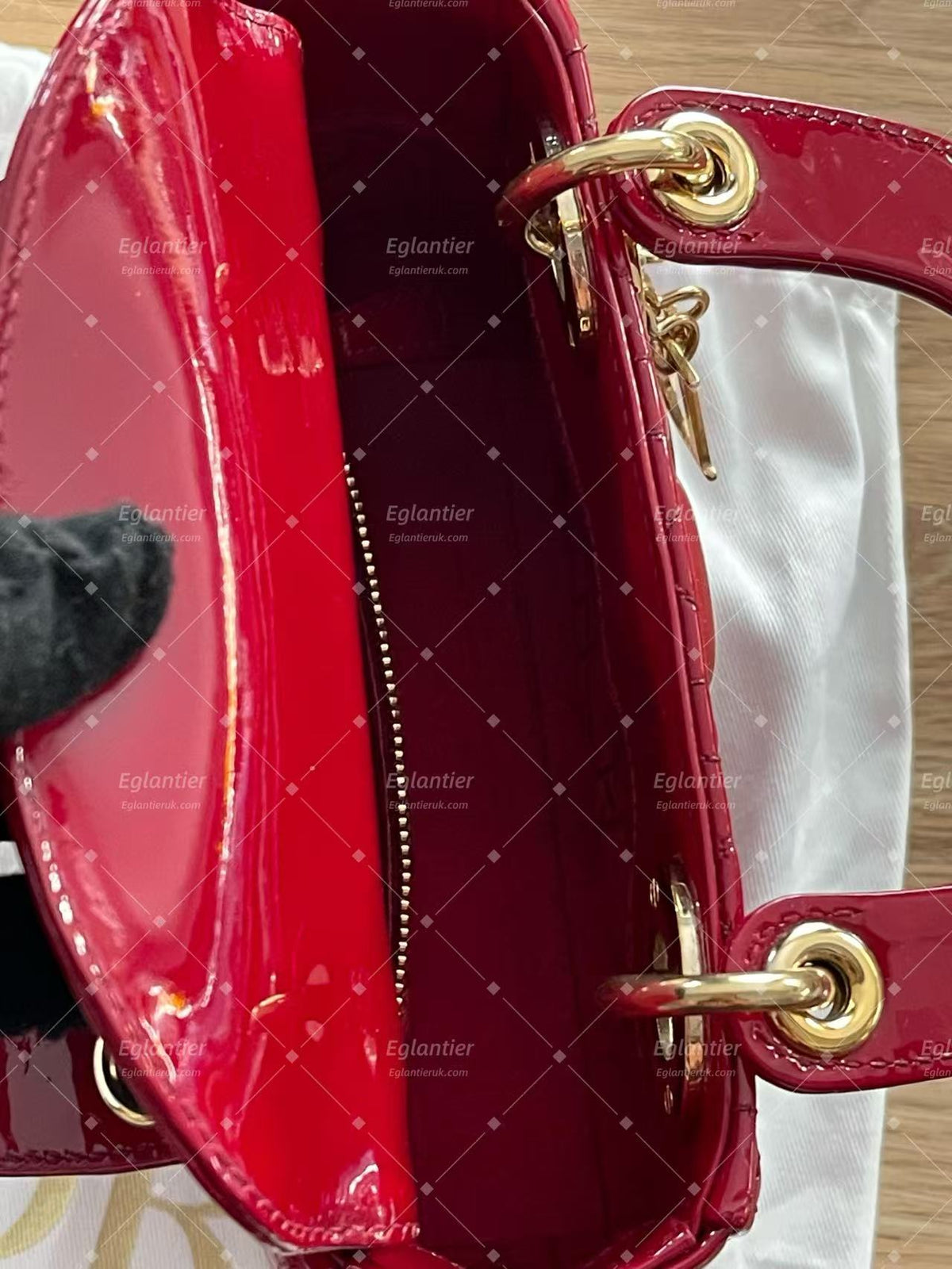 Dior Lady Dior Mini Bag | Red | Pre-Owned
