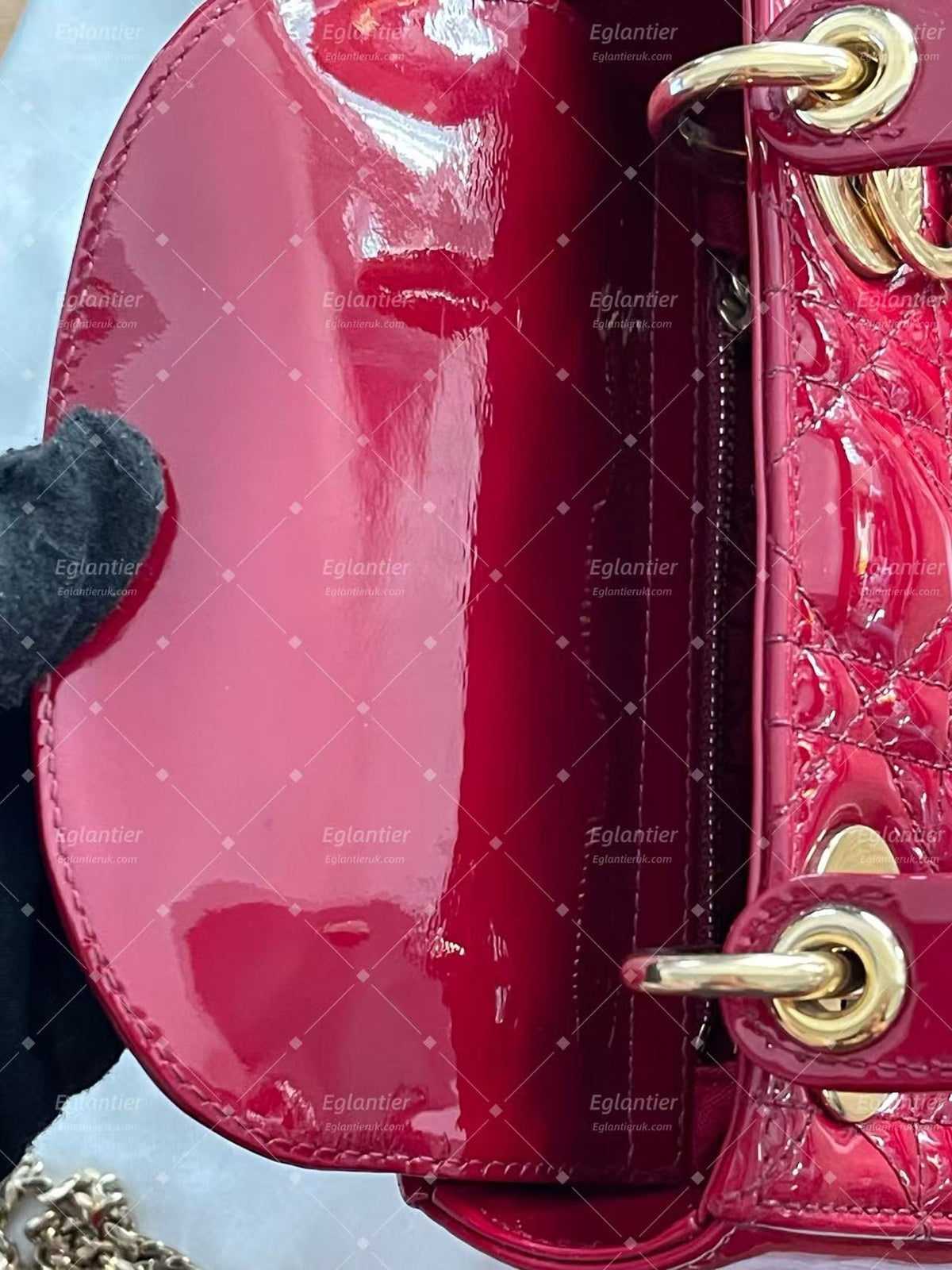 Dior Lady Dior Mini Bag | Red | Pre-Owned