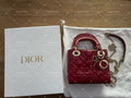 Lady dior mini red bag-pre-owned bag