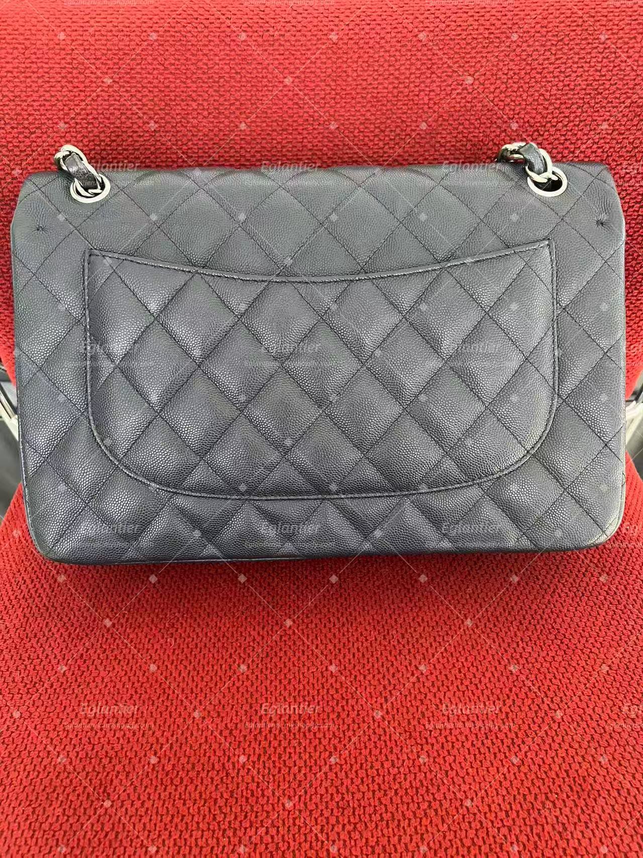 Chanel Timeless Classic double flap bag jumbo black caviar