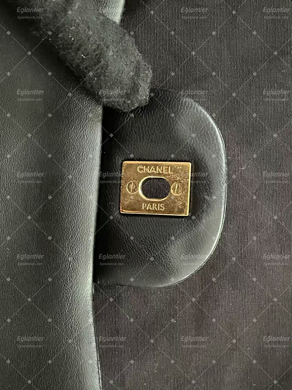 Chanel Timeless Classic double flap bag black jumbo gold hardware lambskin