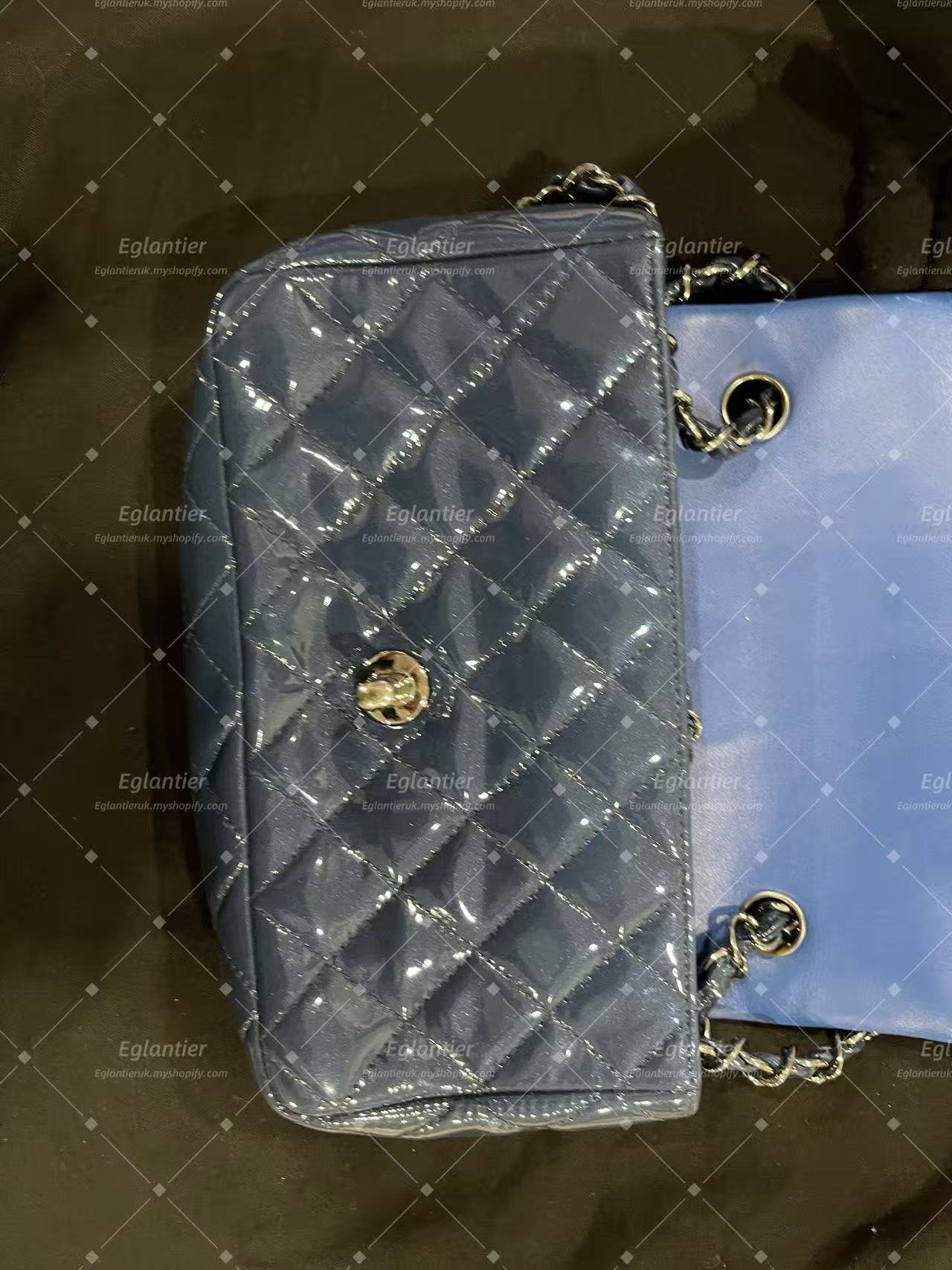 Chanel Timeless Classic flap mini rectangle  patent with ID card