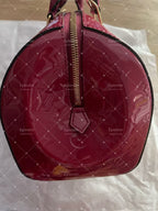 Louis Vuitton Speedy 30 Burgundy Patent Top Handle bag