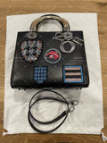 lady dior medium calfskin black
