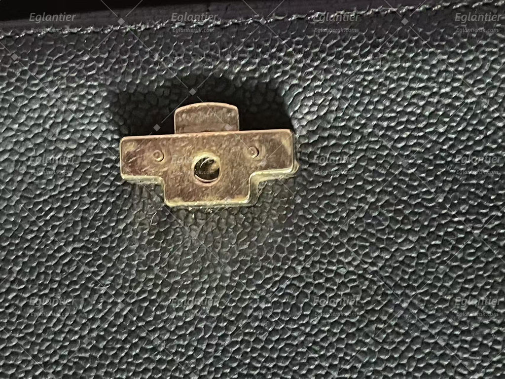 chanel small black flap bag with ID card gold hardware