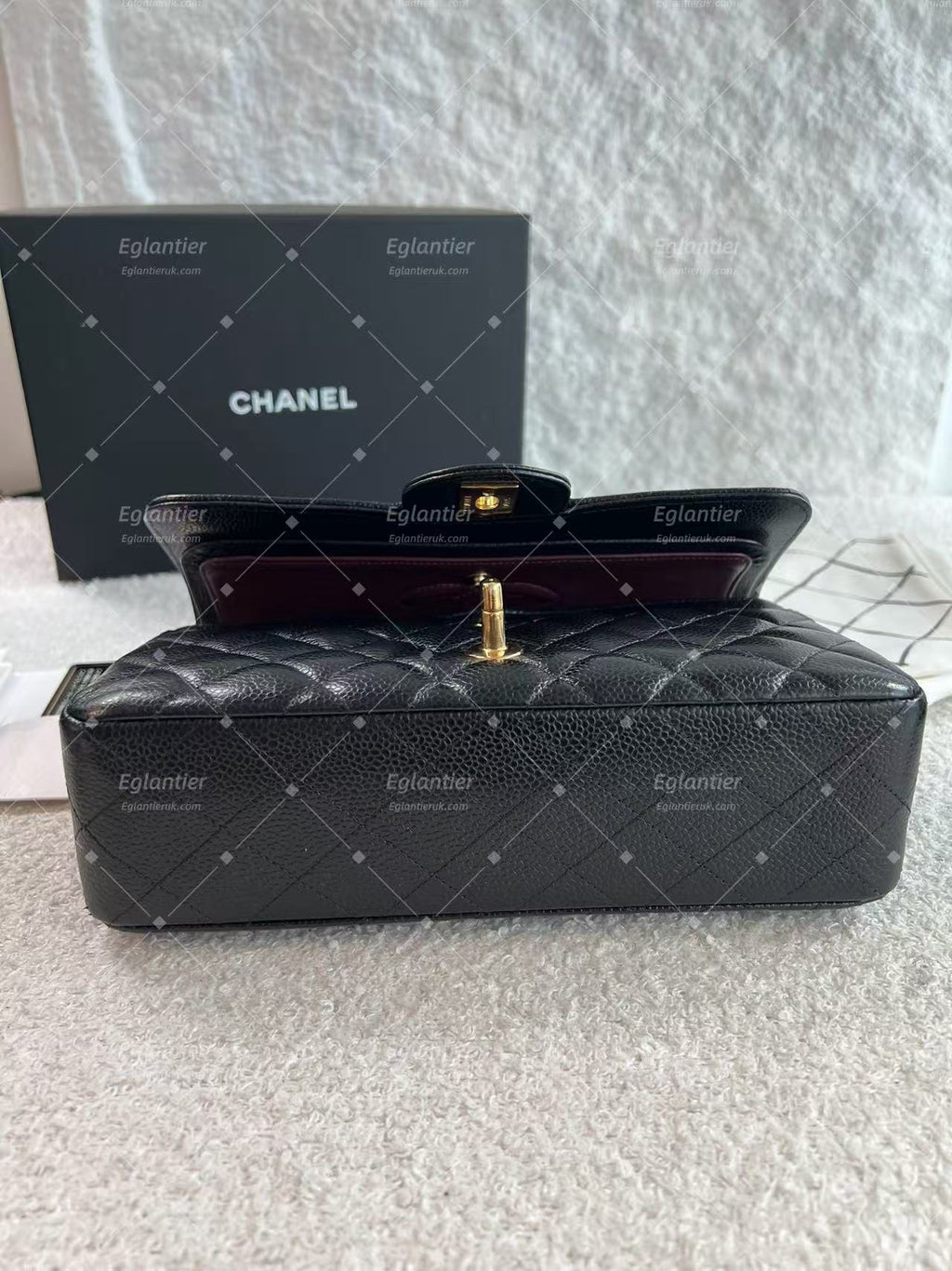 Chanel Classic Double Flap Bag | Small | Caviar Leather | Pre-Owned| ID Card receipt