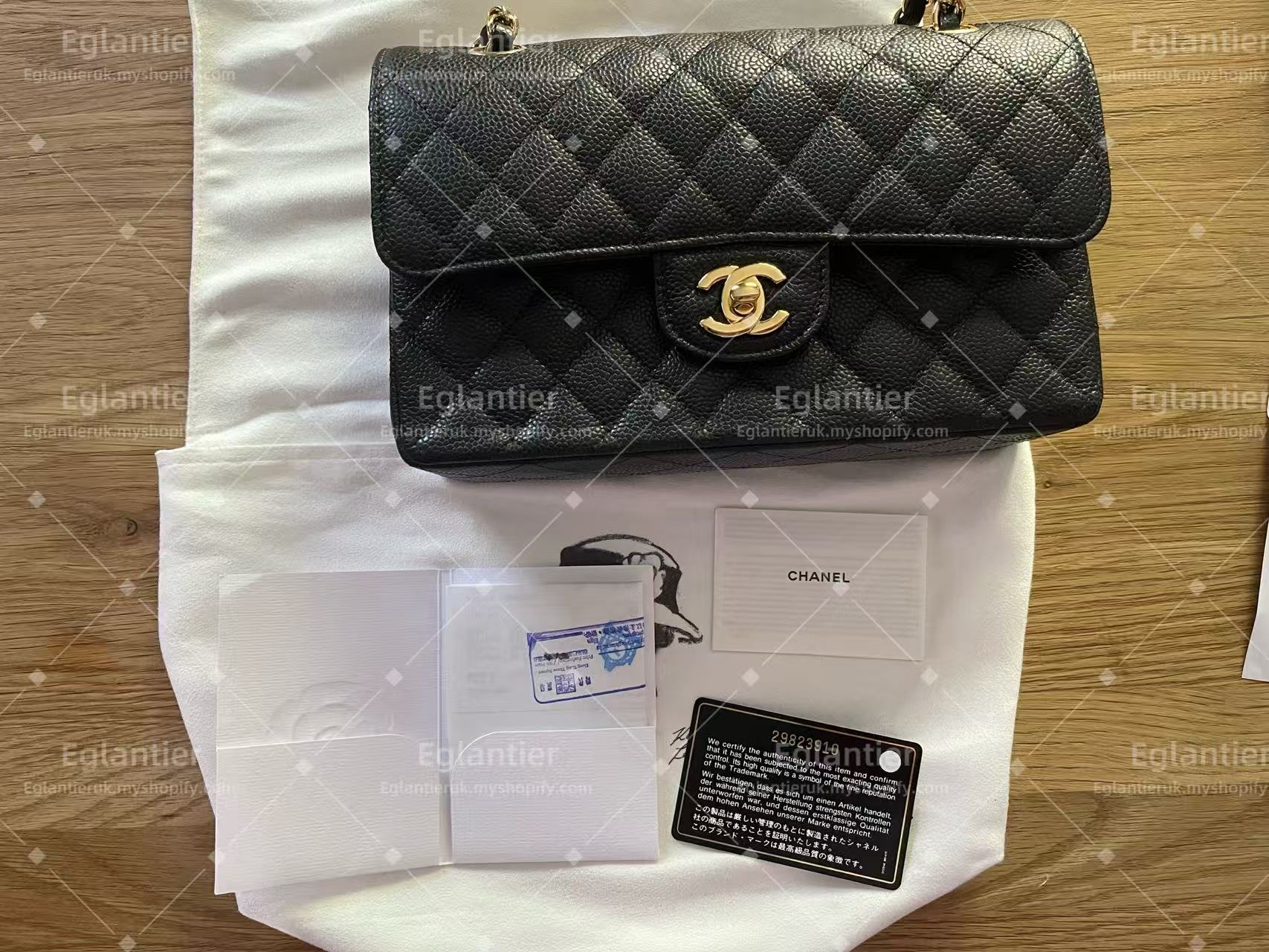 Chanel Timeless Classic Double flap small caviar black gold hardware