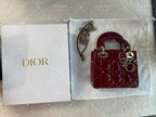 Lady dior mini red patent leather