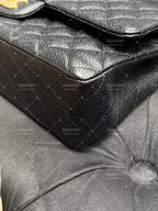 Chanel Timeless Classic Double Flap | Medium | Black Caviar | Gold Hardware | Pre-Owned| ID CARD