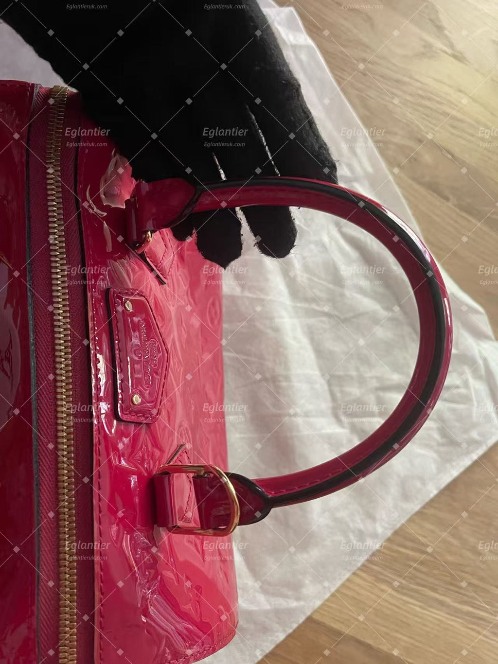 Louis Vuitton Speedy 30 Burgundy Patent Top Handle bag