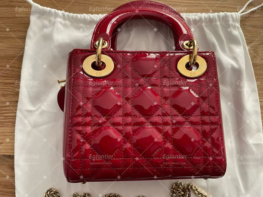 Dior Lady Dior Mini Bag | Red | Pre-Owned