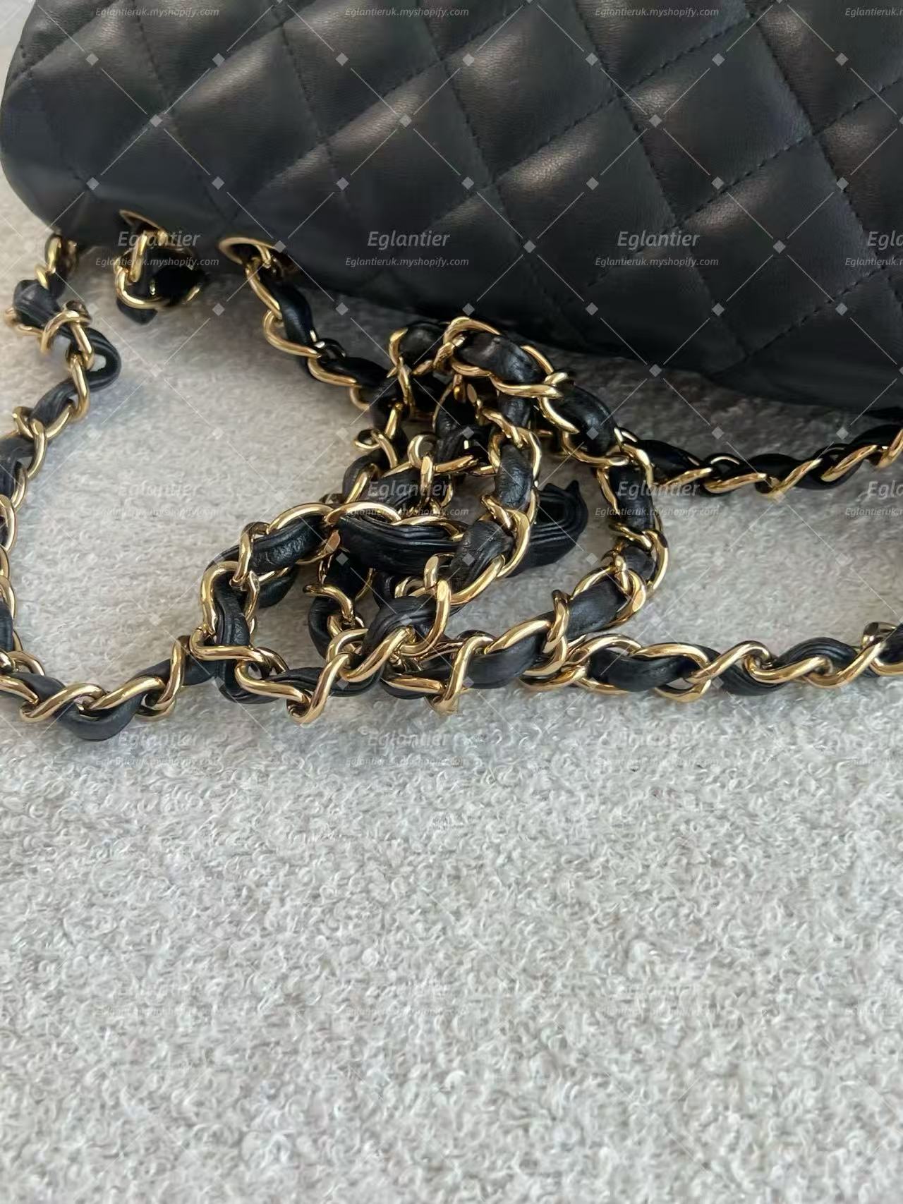 Chanel Classic Single Flap bag gold hardware lambskin jumbo