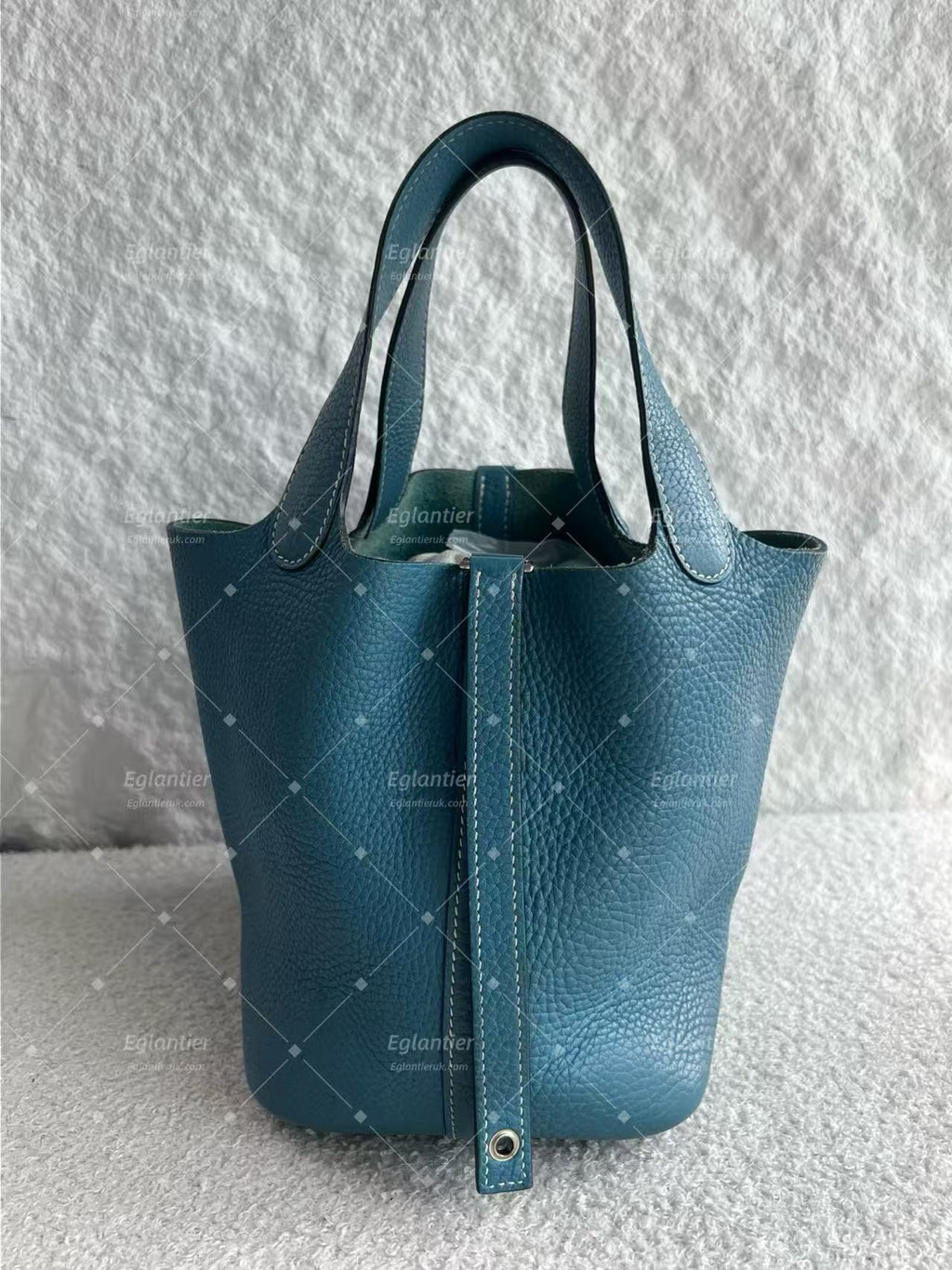 Hermès Picotin Lock 18 Blue Leather T Stamp Palladium Hardware| Authentic Pre-Owned