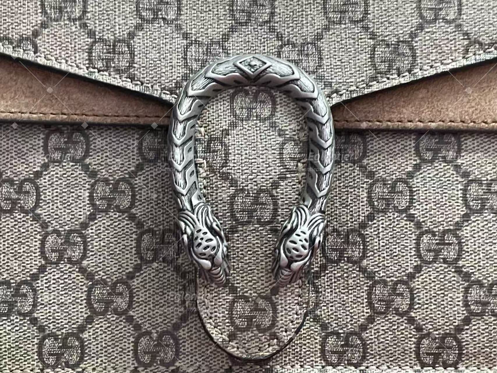 Gucci Dionysus GG Shoulder Bag Small Beige/Ebony Canvas